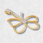 Dije Mariposa c/ Zircones Pave - Oro Amarillo 18Kts