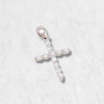 Cruz c/ Zircones Pave (13 x 18 mm) - Oro Blanco 14Kts