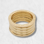 Anillo Acanalado Ancho - Oro Amarillo 14Kts