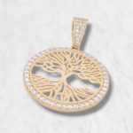 Dije Arbol de la Vida c/ Zircones Pave - Oro Amarillo 14Kts