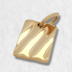 Placa Electroformada Rectangular - Oro Amarillo 18Kts