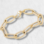 Brazalete (20 cm) Eslabones Ovalados (5.5 mm) - Oro Amarillo 18Kts
