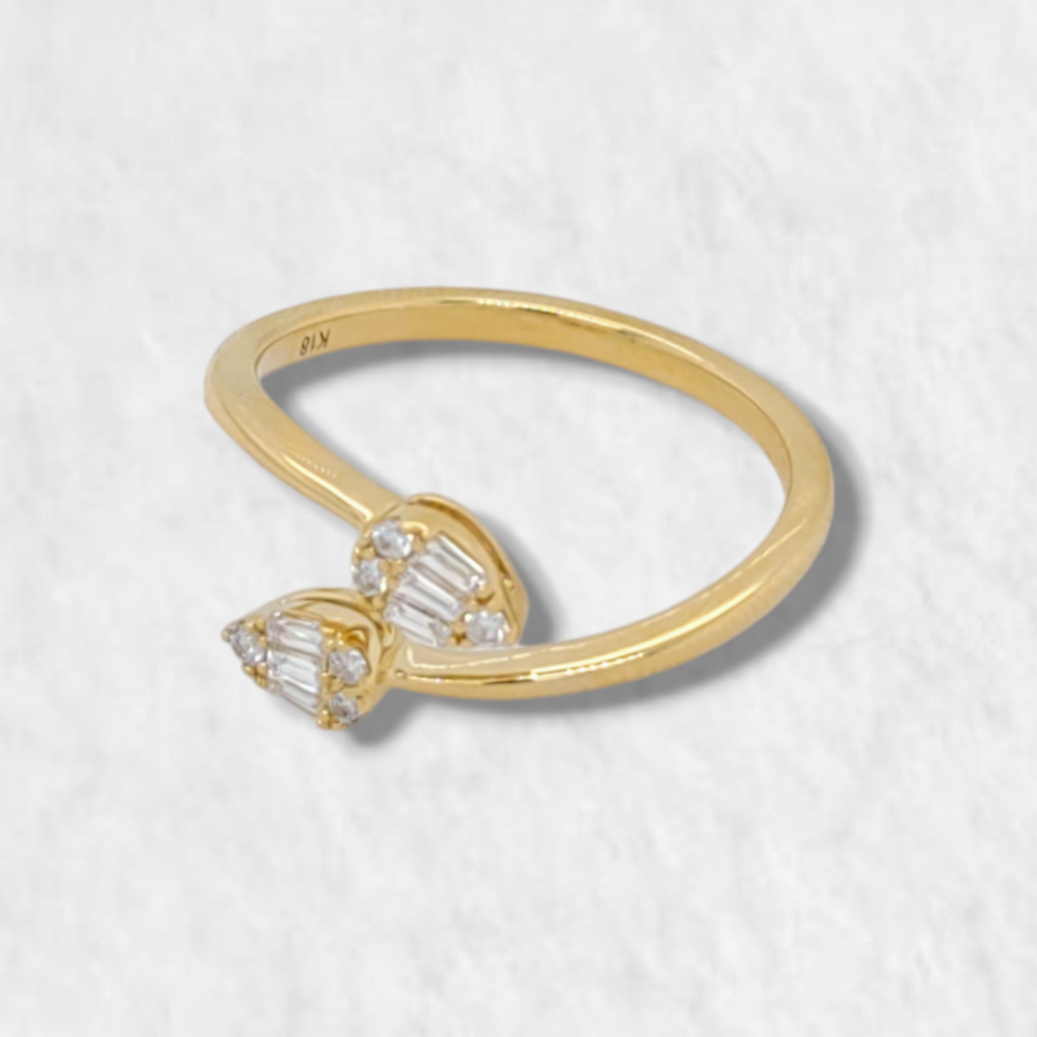 PhotoRoom-20240125_152347-e1706216307193.png Anillo Tu & Yo c/ Diamantes Gota - Oro Amarillo 18Kts - Image 1