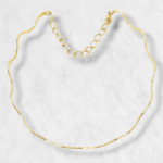 Collar Rígido Ondulado - Oro Amarillo 18 Kts