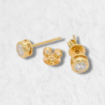 Zarcillos Punto Di Luce Diamante (4.7 mm) - Oro Amarillo 18Kts