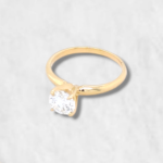 Anillo Compromiso Solitario c/ Diamante de Laboratorio - Oro Amarillo 14Kts