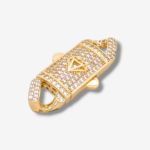 Broche (Caja) c/ Zircones Pave - Oro Amarillo 14Kts