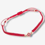 Brazalete Ajustable Hilo Chino c/ Ojo Turco - Oro Amarillo 14Kts - Image 3