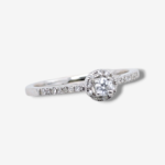 Anillo c/ Diamante central & Halo (0.20 Ct) - Oro Blanco 14Kts  - Image 6