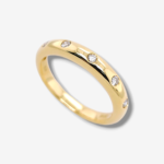 Anillo 1/2 Cana c/ Diamantes (0.15Ct) - Oro Amarillo 18Kts