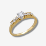 Set Anillo Compromiso & Matrimonio c/ Diamantes - Oro Amarillo 18Kts - Image 2