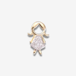 Dije Nina c/ Diamantes (0.02Ct) - Oro Amarillo 14Kts