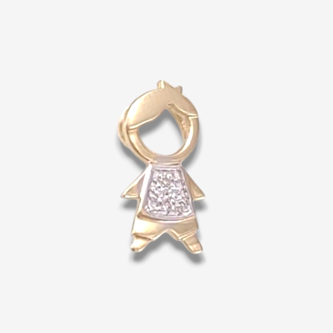 Photoroom-20240405_163659.png Dije Nino c/ Diamantes (0.02Ct) - Oro Amarillo 14Kts - Image 1