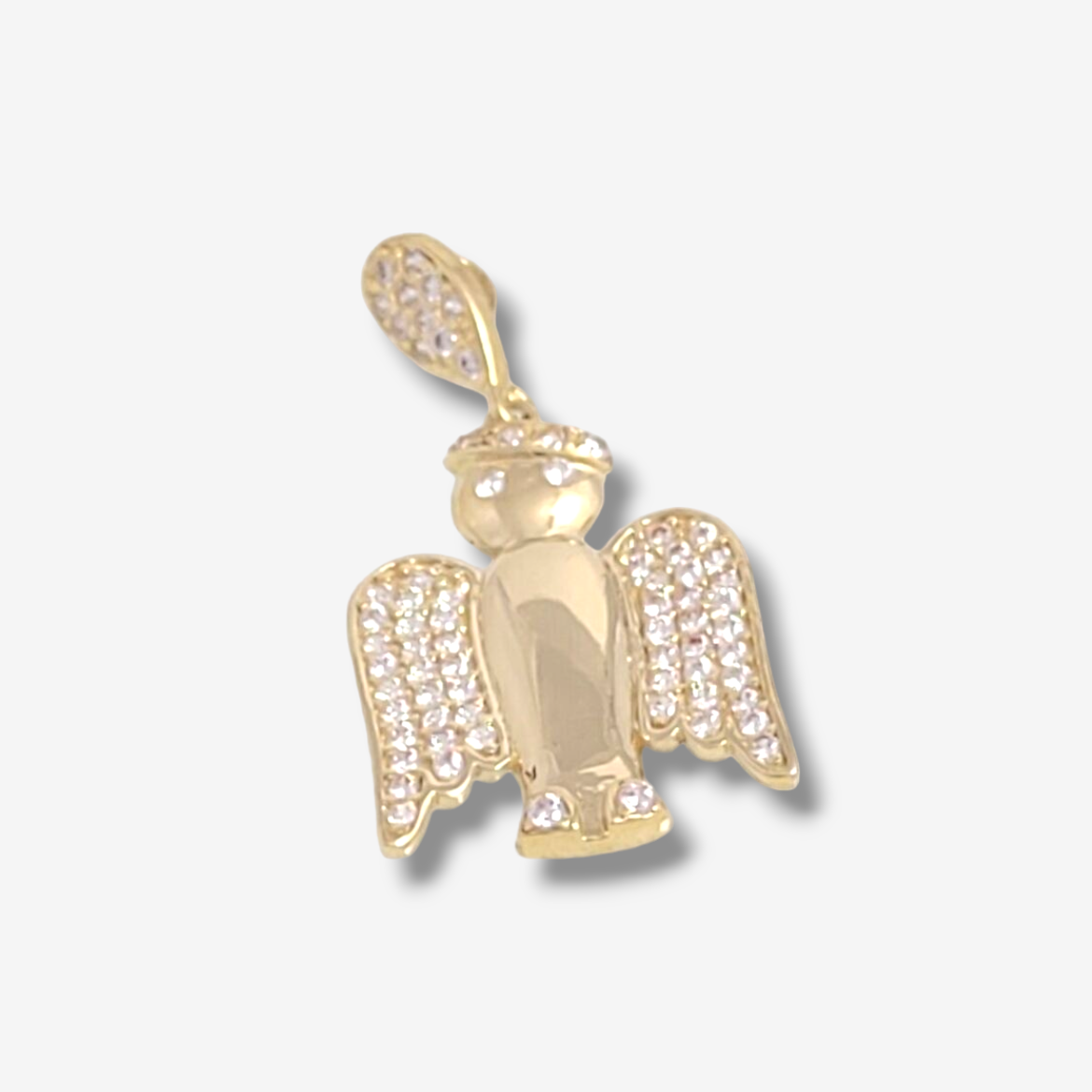 Photoroom-20240405_170353.png Dije (14 x 20 mm) Angel c/ Zircones Pave - Oro Amarillo 18Kts - Image 1