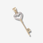 Dije Llave Reversible - Oro Dos Tonos 14Kts