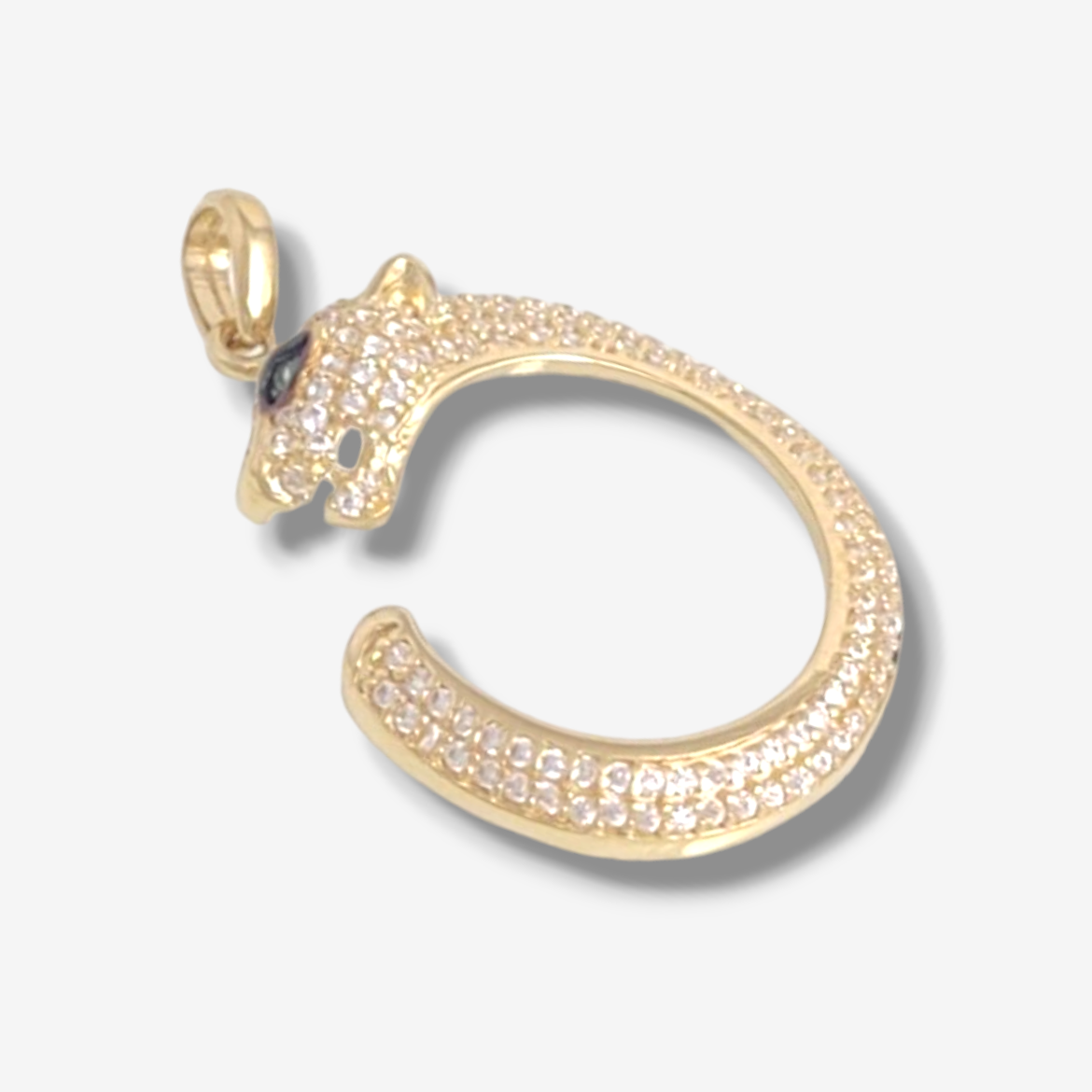 Photoroom-20240406_121652.png Dije (22 x 26 mm) Pantera c/ Zircones Pave - Oro Amarillo 18Kts - Image 1