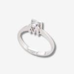 Anillo Compromiso Solitario c/ 4 Prongs - Oro Blanco 18Kts