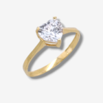 Anillo Compromiso Corazon - Oro Amarillo 18Kts