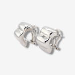 Zarcillos Onda c/ Broche Omega - Oro Blanco 18Kts