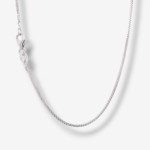 Cadena (40 cm) Franco Diamantada - Oro Blanco 18Kts