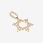 Dije (23 x 23 mm) Estrella de David Maciza - Oro Amarillo 14Kts