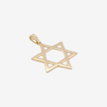 Dije (23 x 23 mm) Estrella de David Light - Oro Amarillo 14Kts