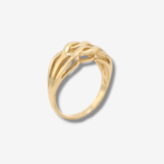 Anillo Lineas Entrelazadas - Oro Amarillo 18Kts