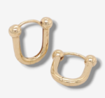 Huggies (14 x 14 mm) U Link - Oro Amarillo 14Kts