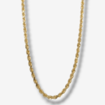 Cadena (65 cm) Maciza Tejido Cordon San Francisco (3 mm) - Oro Amarillo 18Kts
