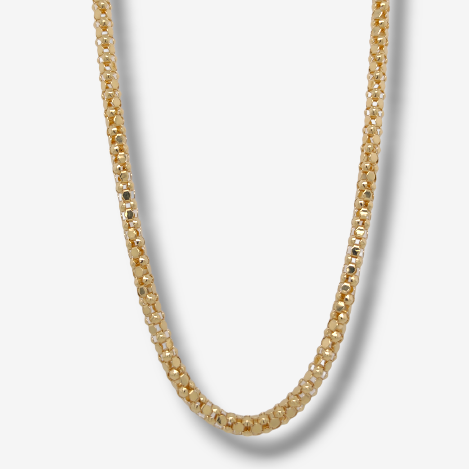 Photoroom-20240702_150042.png Cadena (40 cm) Tejido Popcorn c/ Cierre Lobster - Oro Amarillo 18Kts - Image 1