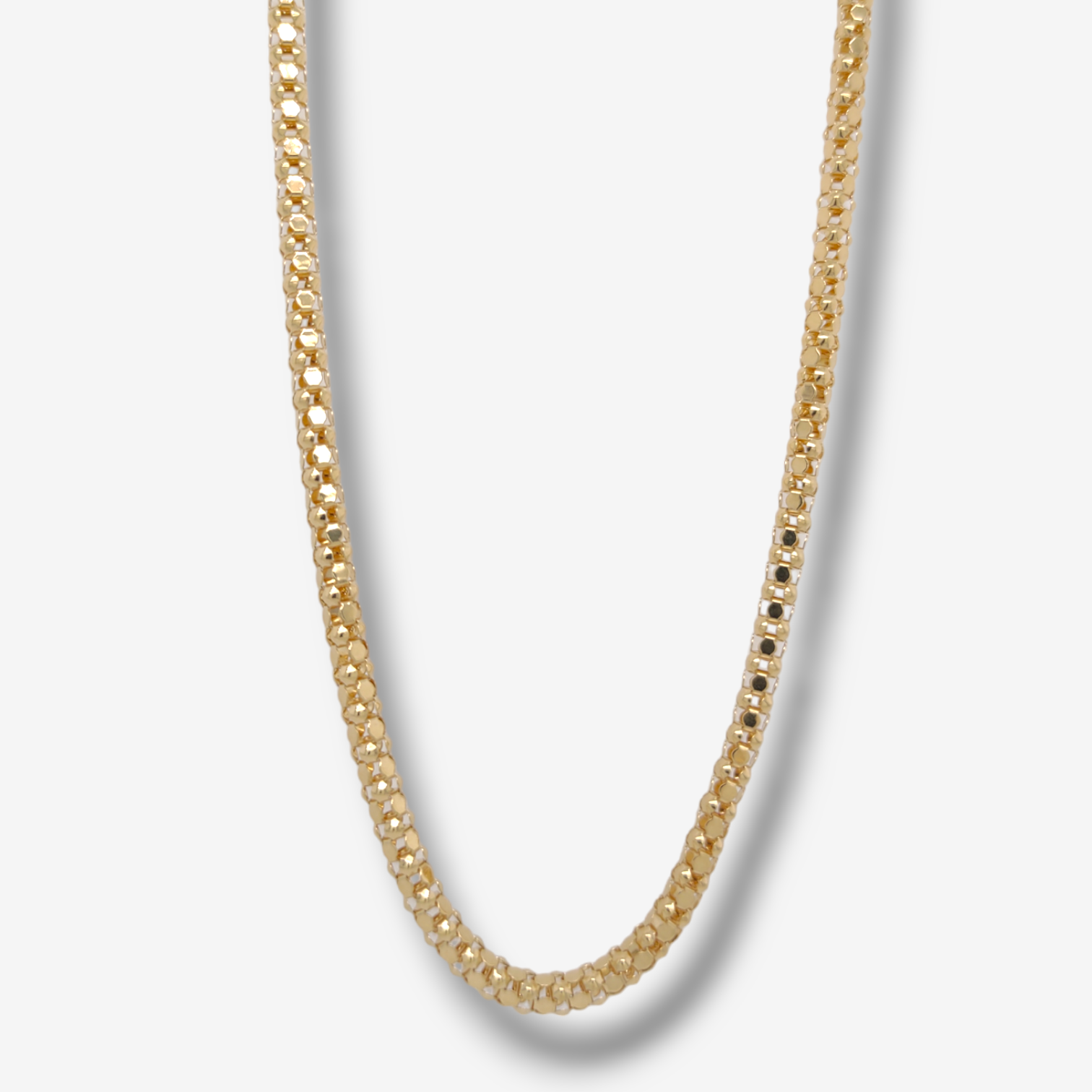 Photoroom-20240702_150214.png Cadena (45 cm) Tejido Popcorn c/ Cierre Lobster - Oro Amarillo 18Kts - Image 1
