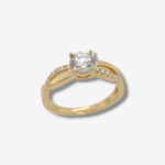Anillo de Compromiso Aro Infinito c/ Diamantes - Oro Amarillo 18Kts