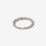 Anillo Cintillo Churumbela c/ Diamantes - Oro Blanco 18Kts