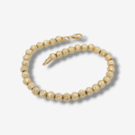 Brazalete (19 cm) Esferas Diamantadas c/ Cierre Lobster - Oro Amarillo 14Kts