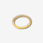 Anillo (2.5 mm) Cintillo Churumbela c/ Diamantes Pave (0.37 Ct) - Oro Amarillo 18Kts