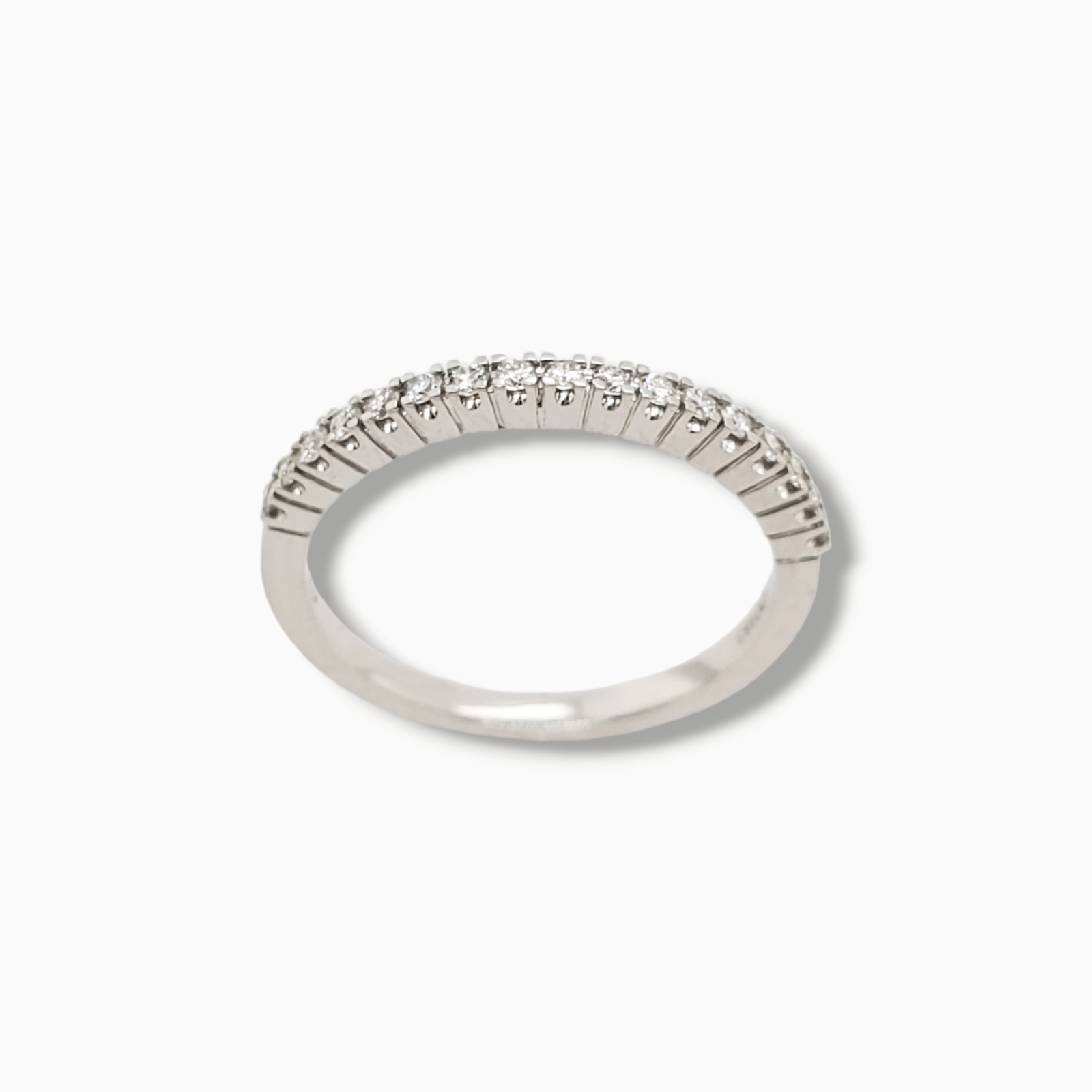 Photoroom-20240801_150220.png Anillo Cintillo Churumbela c/ Diamantes Pave (0.18 Ct) - Oro Blanco 18Kts - Image 1