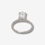 Anillo (1.35 Ct) Compromiso Diamante Labgrown Oval - Oro Blanco 18Kts