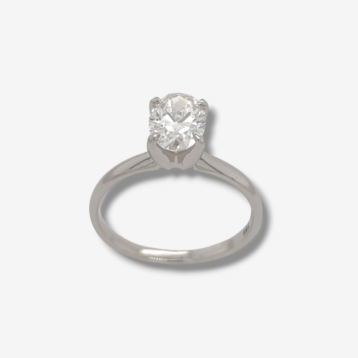 Photoroom-20240815_142714.png Anillo (1.35 Ct) Compromiso Diamante Labgrown Oval - Oro Blanco 18Kts - Image 1