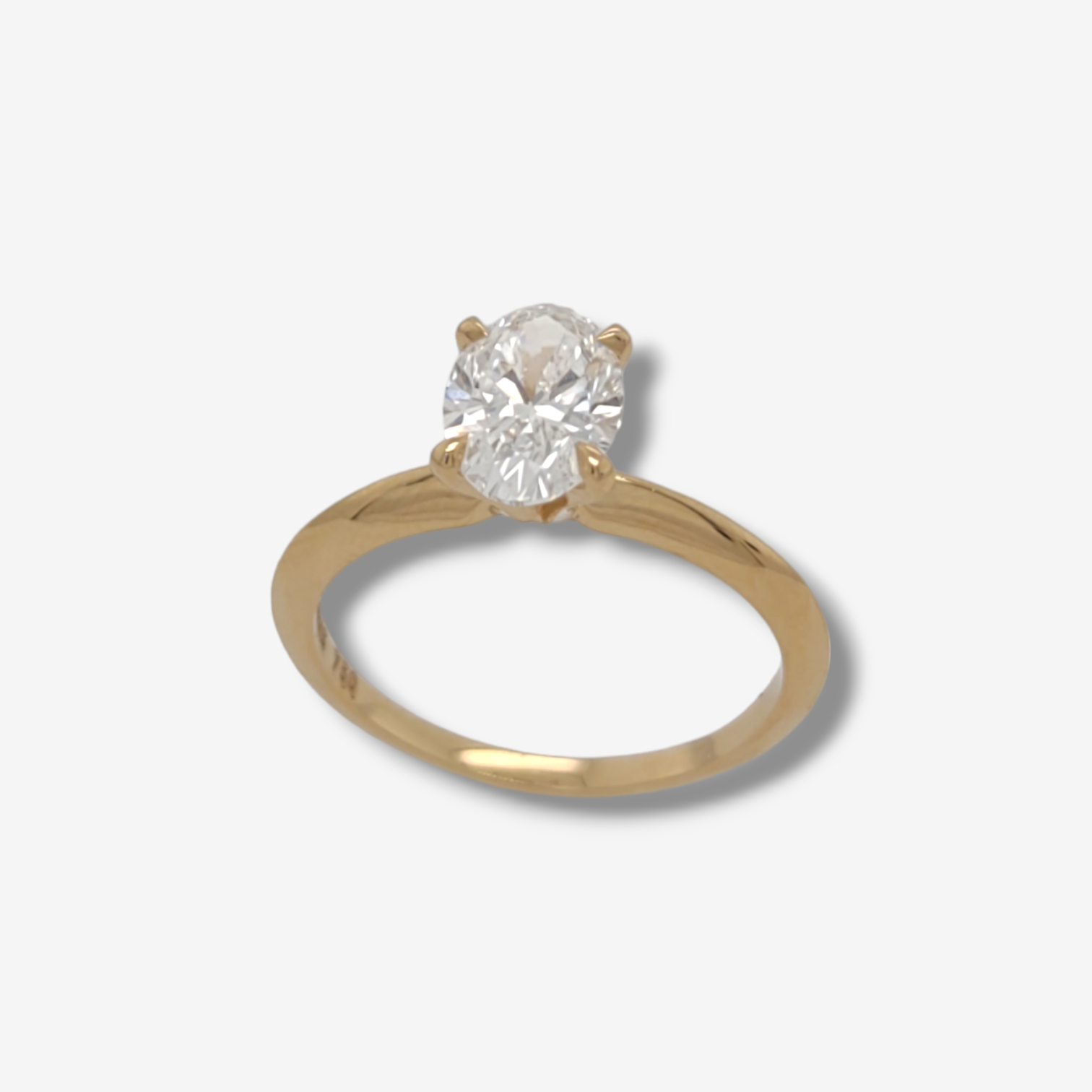 Photoroom-20240815_142801.png Anillo (1.14 Ct) Compromiso Diamante Labgrown Oval - Oro Amarillo 18Kts - Image 1