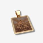 Dije (12.8 x 18.4 mm) Placa Rectangular c/ San Miguel Arcangel - Oro Amarillo 14Kts - Image 2