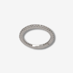 Anillo (2.14 mm) Cintillo Churumbela c/ Diamantes Naturales (0.50 Ct) - Oro Blanco 14Kts