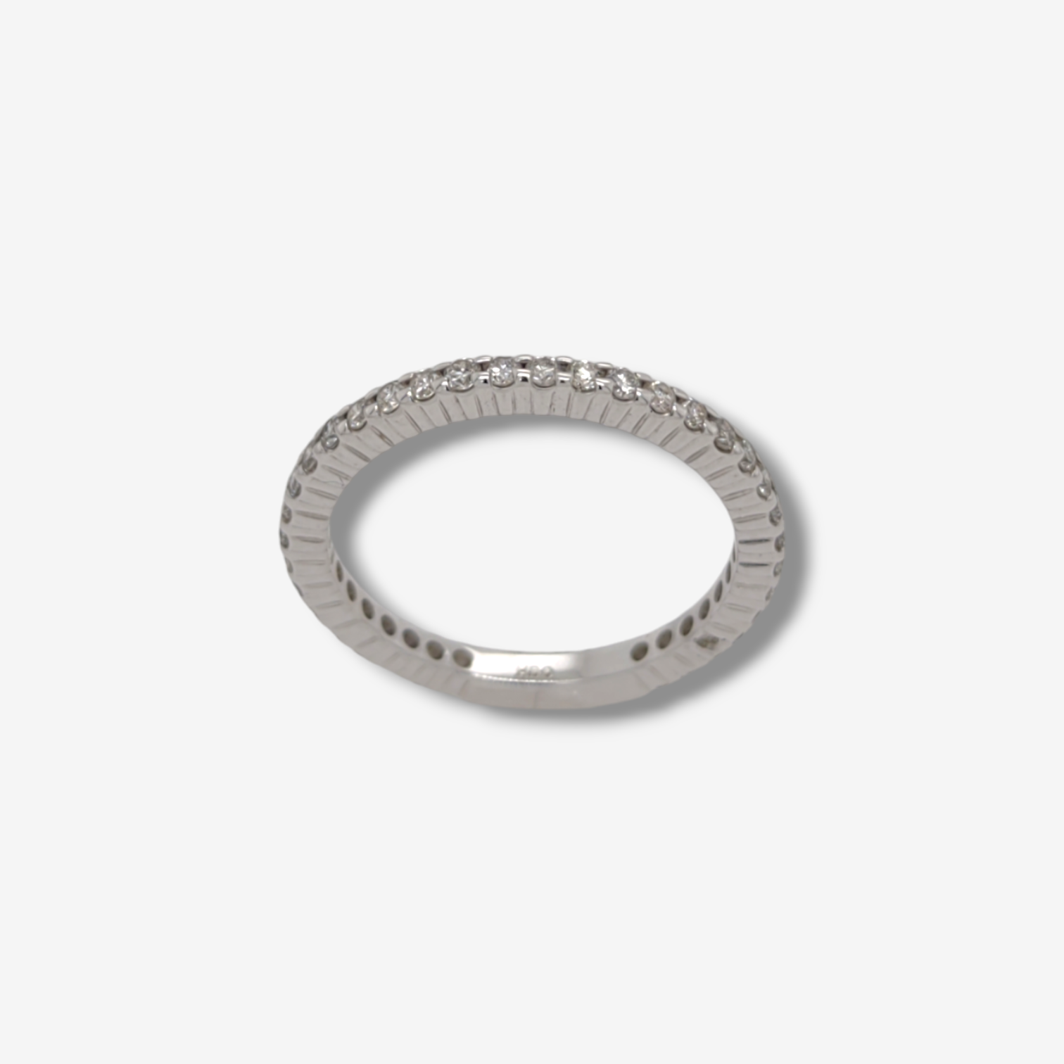 Photoroom-20240904_131941.png Anillo (2.14 mm) Cintillo Churumbela c/ Diamantes Naturales (0.50 Ct) - Oro Blanco 14Kts - Image 1