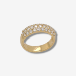 Anillo (8.5 mm) Duomo c/ Diamantes Naturales Pave (1.34 Ct) - Oro Amarillo 18Kts
