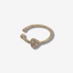 Cuff c/ Corazon Zircones Pave - Oro Amarillo 18Kts
