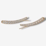 Zarcillos (29 x 3.8 mm) Crawler c/ Zircones Pave en Degrade - Oro Amarillo 18Kts