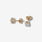 Zarcillos (5 mm) Post Diamantes Solitarios Labgrown (1.00 Ct) c/ 4 Prongs - Oro Amarillo 14Kts