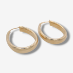 Argollas (24 x 29 mm) Tubo Rectangular Light Oval Hoops (5.8 mm) - Oro Amarillo 14Kts