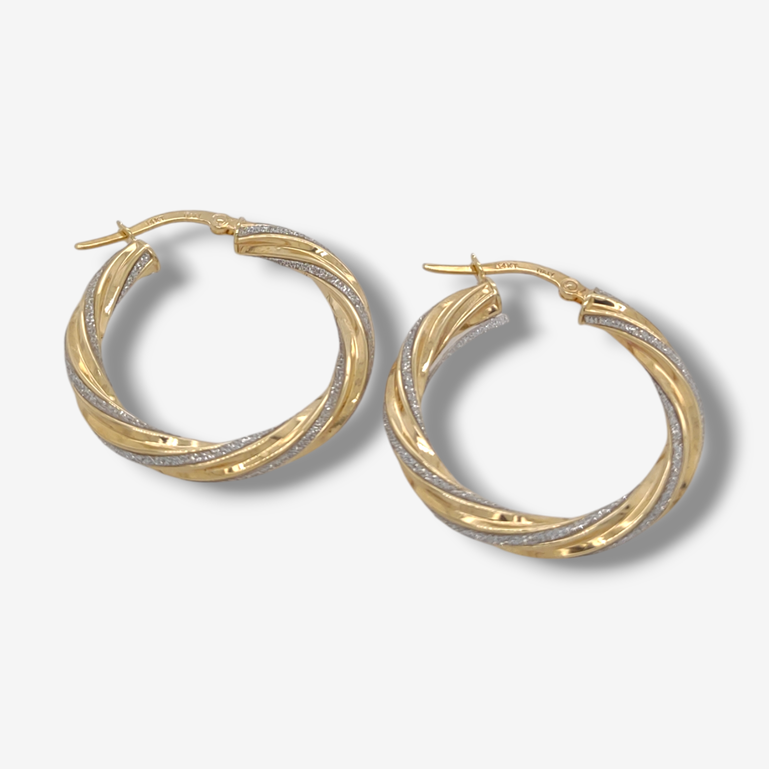 Photoroom-20241115_183008.png Argollas (27 mm) Melcocha c/ Esmalte Bling -Bling (3.5 mm) - Oro Amarillo 14Kts - Image 1