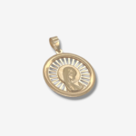 Medalla (18 mm) Calada Virgen Maria - Oro Amarillo 18Kts