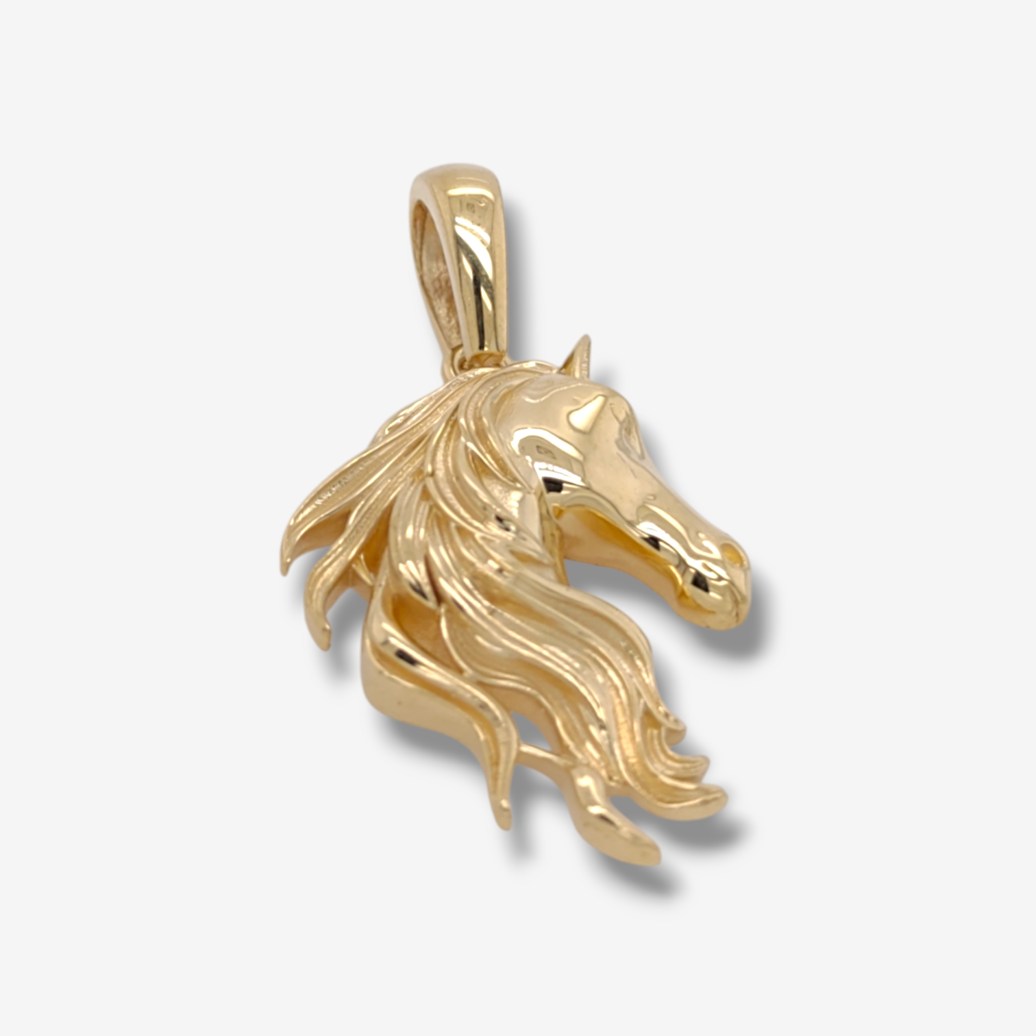 Photoroom-20241217_132351.png Dije (18 x 23 mm) Torso de Caballo c/ Crin - Oro Amarillo 18Kts - Image 1